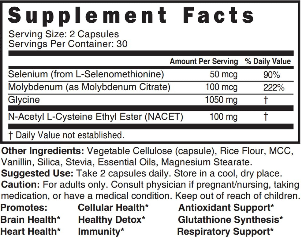 Back packaging of Nature's Fusions Neuro NAC with supplement facts visible.