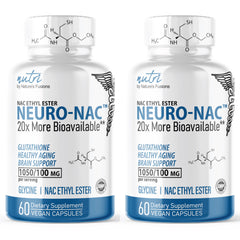 Nature's Fusions Neuro NAC bottle in two-pack for daily glutathione-support supplement.