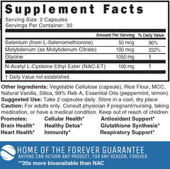 Close-up of Nature's Fusions Neuro NACET capsules for easy daily supplementation.