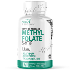 Nature's Fusions Nutri 5-MTHF bottle for daily methylation support.