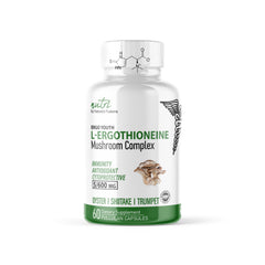 Nature's Fusions Nutri L bottle side view for convenient daily ergothioneine support