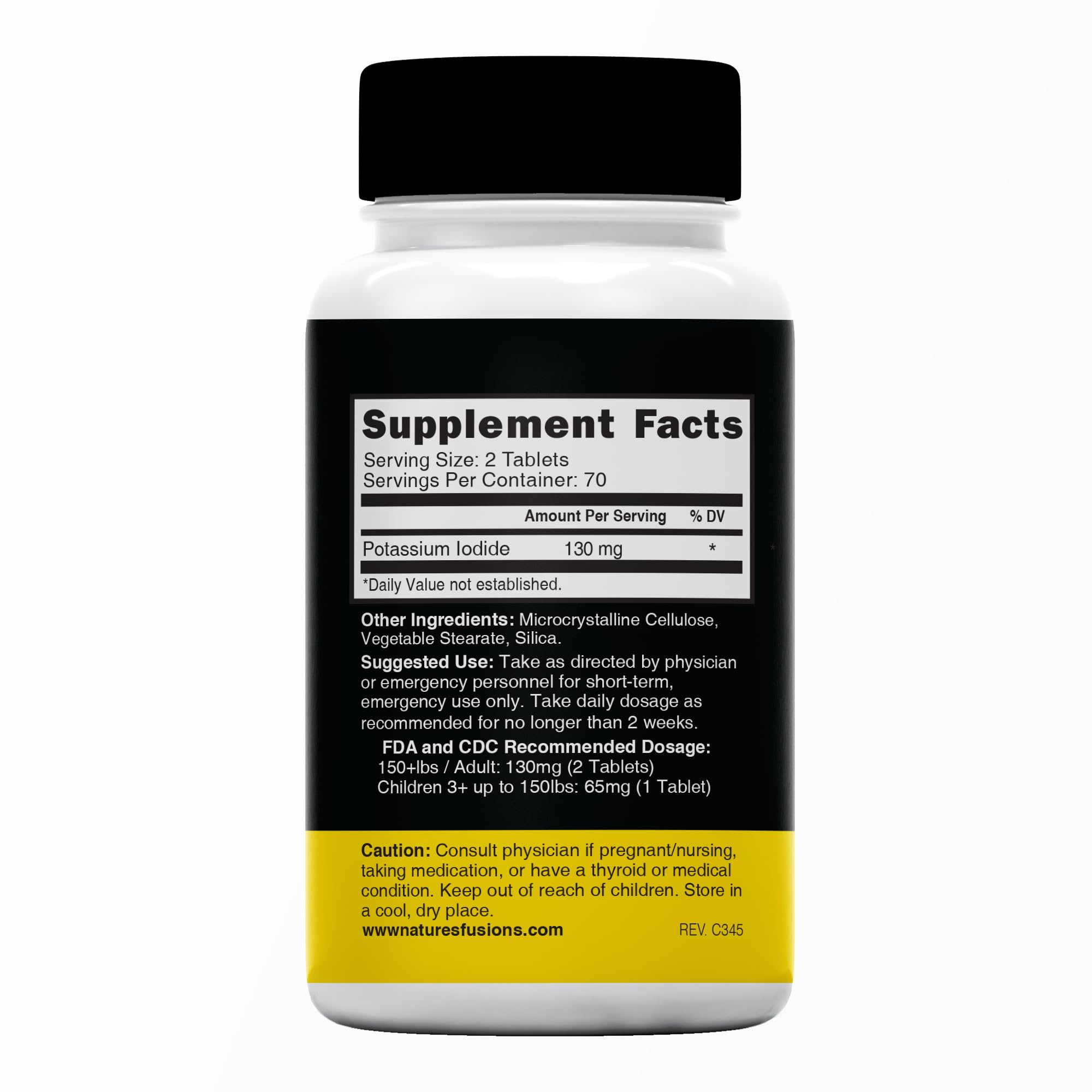 Nature's Fusions KI tablets divisible for precise dosing in all ages