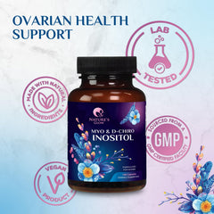Nature's Glow ovarian health icon conveys targeted wellness without guarantees.