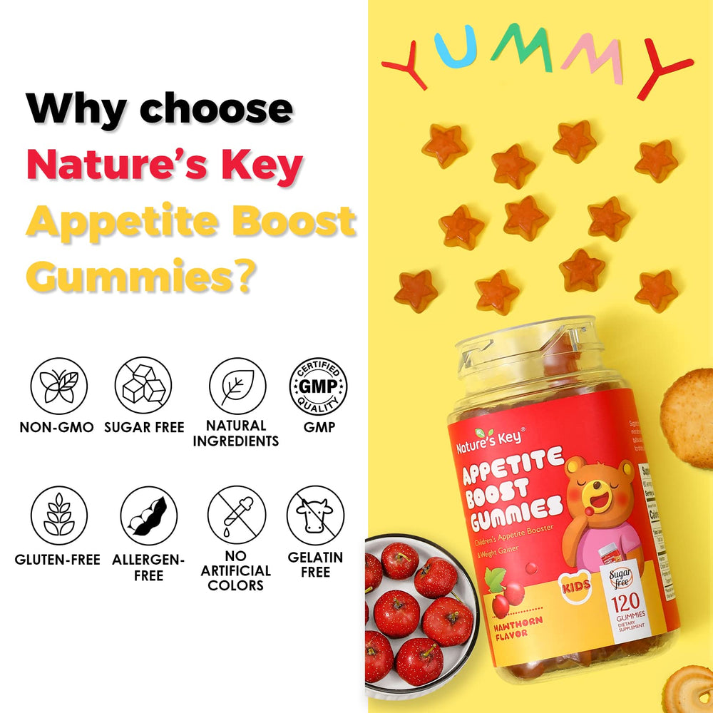 Nature's Key Gummies ingredients card shows gluten-free and gelatin-free formula