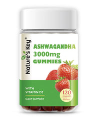 Nature's Key Ashwagandha Gummies bottle front for stress support and wellness