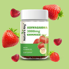 Nature's Key Ashwagandha Gummies packaging side view gluten-free and gelatin-free