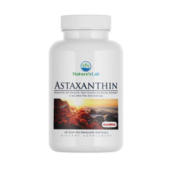 Nature's Lab Astaxanthin 6mg bottle for daily antioxidant support.
