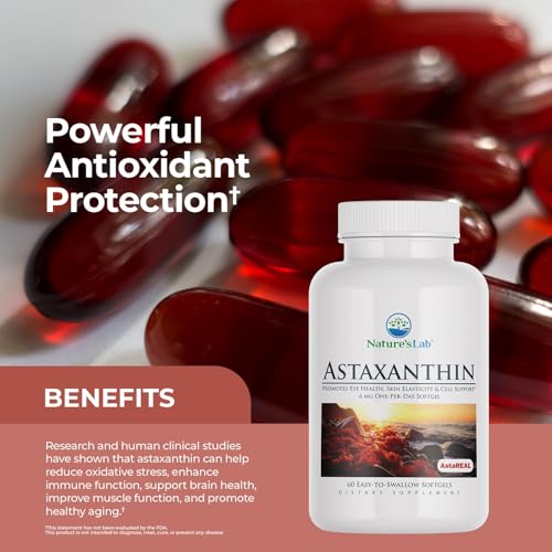 Nature's Lab bottle label featuring AstaREAL infusion.