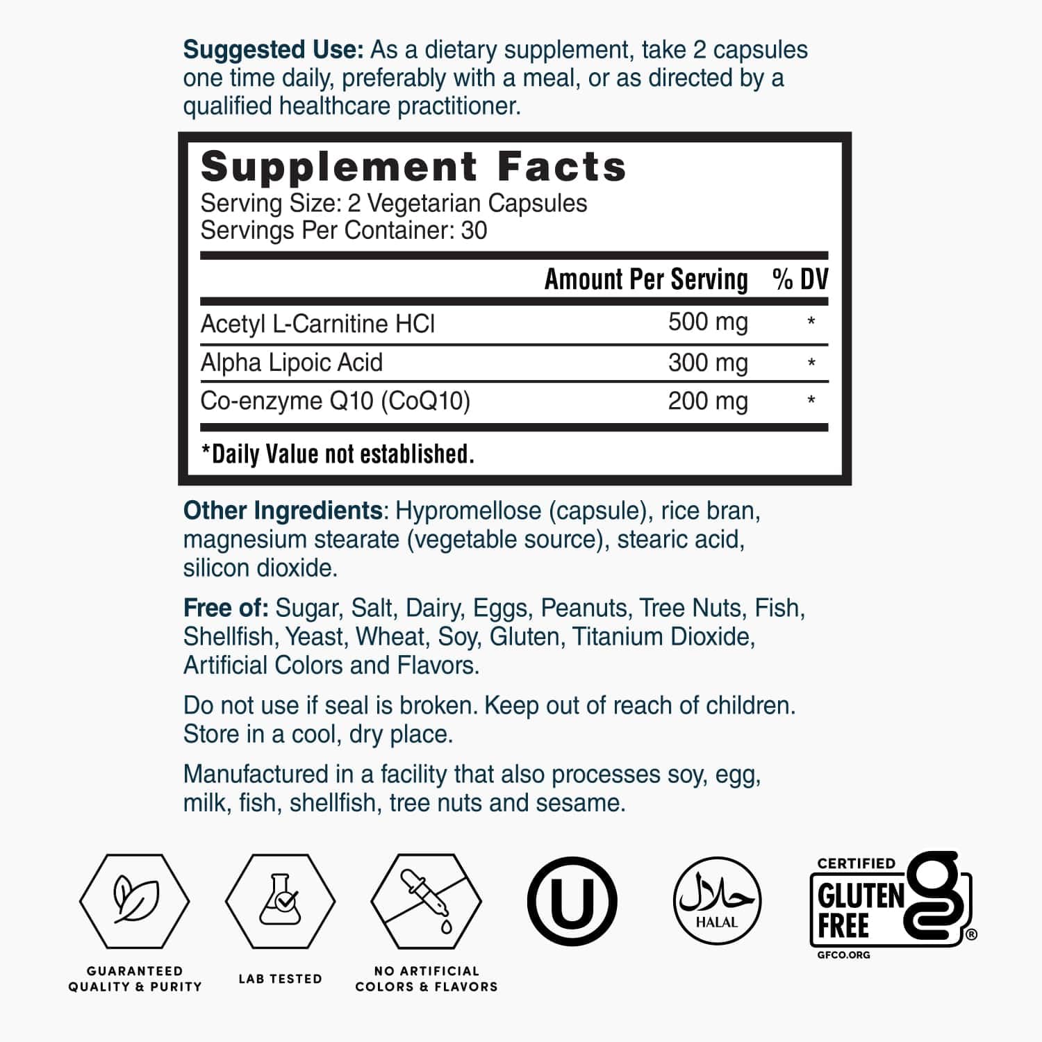 Nature's Lab Gold CoQ10 packaging box; ready for everyday use.