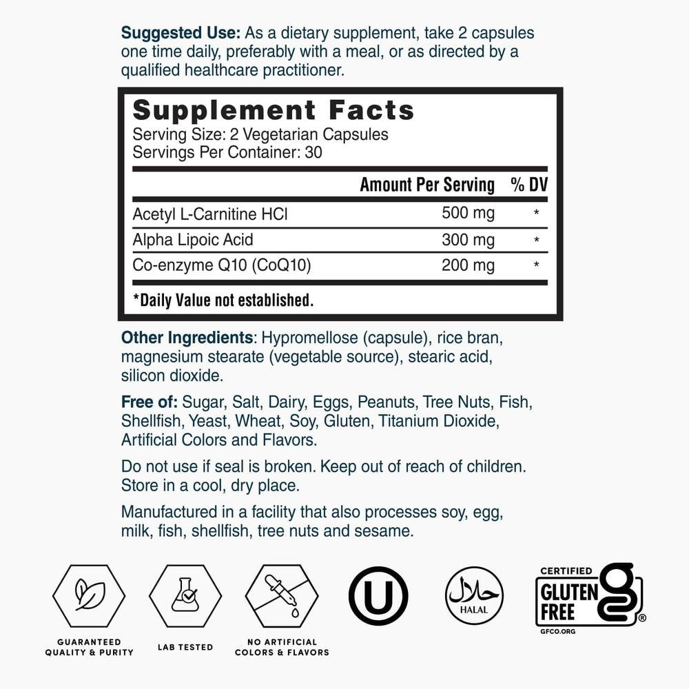 Nature's Lab Gold CoQ10 packaging box; ready for everyday use.