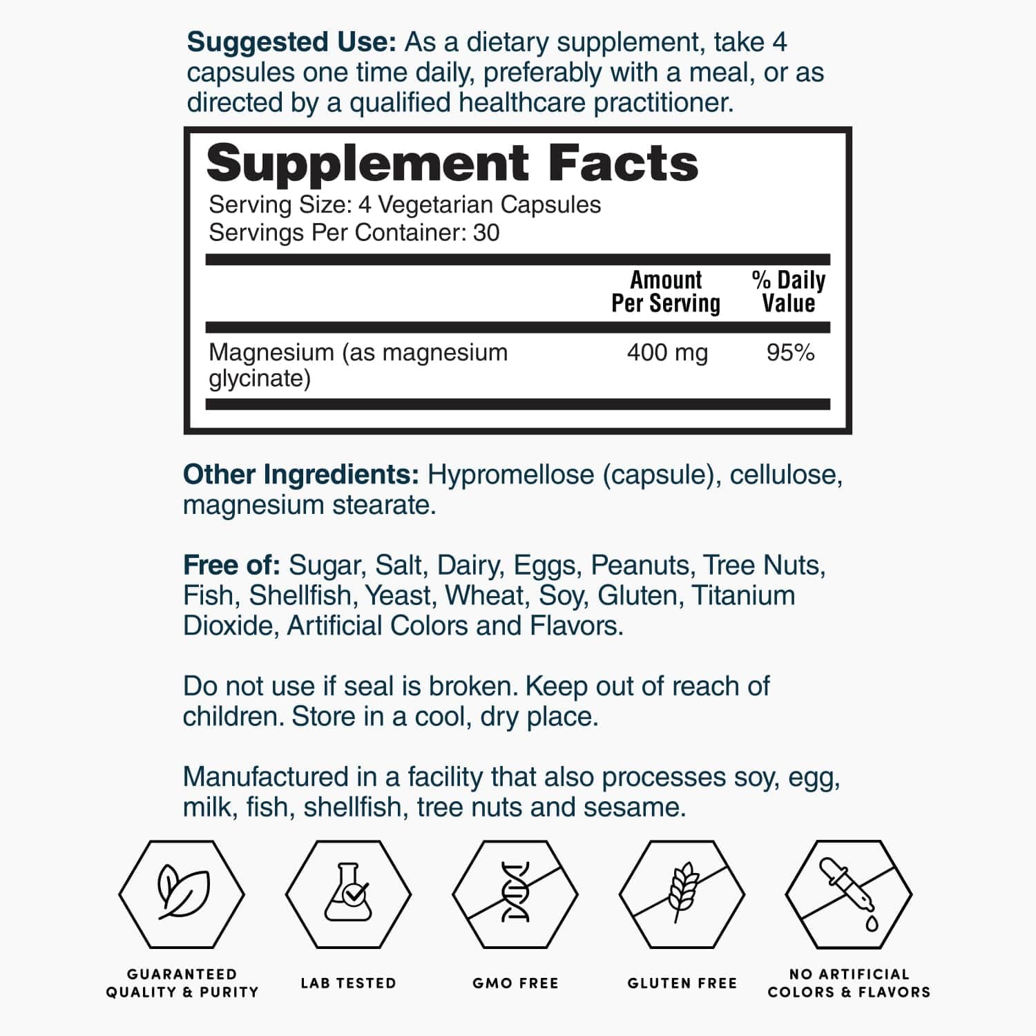 Nature's Lab Gold Magnesium Glycinate bottle beside a glass of water for easy daily use.