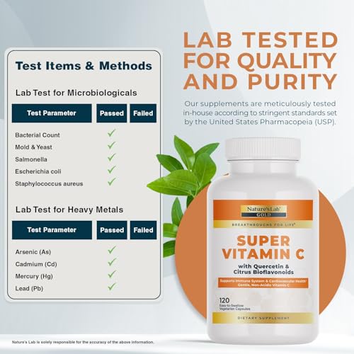 Nature's Lab Gold Vitamina C 1000 mg - bioflavonoides cítricos para aroma natural