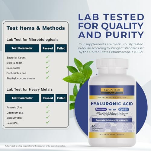 Nature's Lab label shot communicates premium Biocell Collagen with improved absorption potential