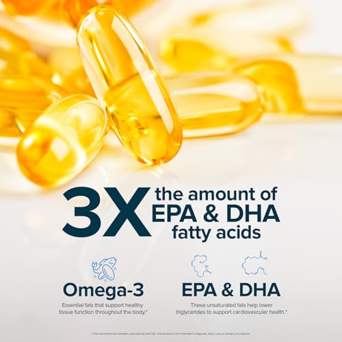 Front view of Nature's Lab Omega-3 bottle showcases quality and purity.