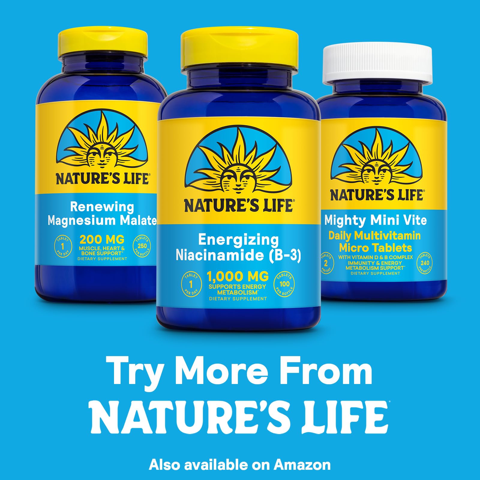 Nature's Life Energizing Niacinamide packaging closeup hints at a responsible brand.