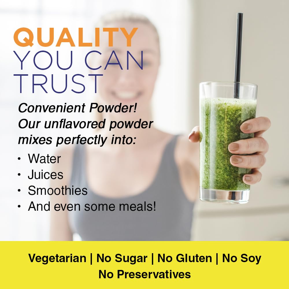 Unflavored L-Lysine Powder stirred into a glass of water for convenience