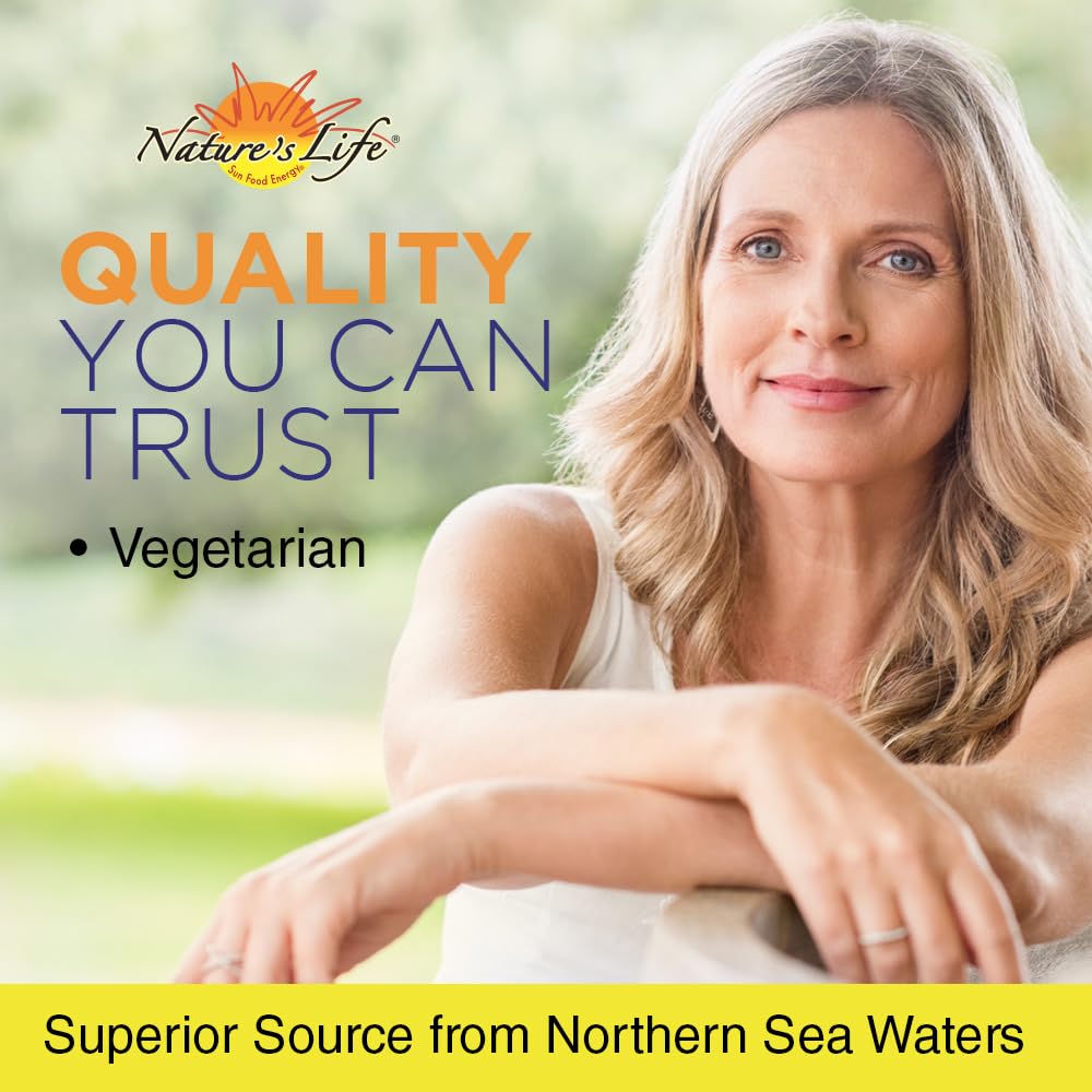 Nature's Life Marine Magnesium capsules close-up emphasizes vegetarian formula