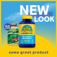 Nature's Life Monolaurin label highlights a 1000 mg dose.