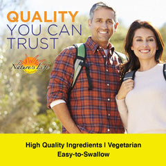 Nature's Life Vitamin K 1000mcg packaging with calcium-rich foods scene.