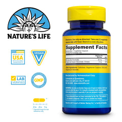 Nature's Life Zinc Picolinate 30mg capsules in blister pack for easy daily dosing