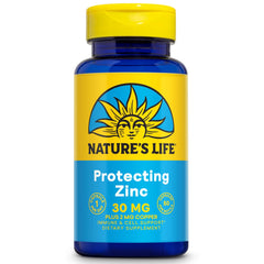 Nature's Life Zinc Picolinate bottle front signaling daily immune support and wellness.