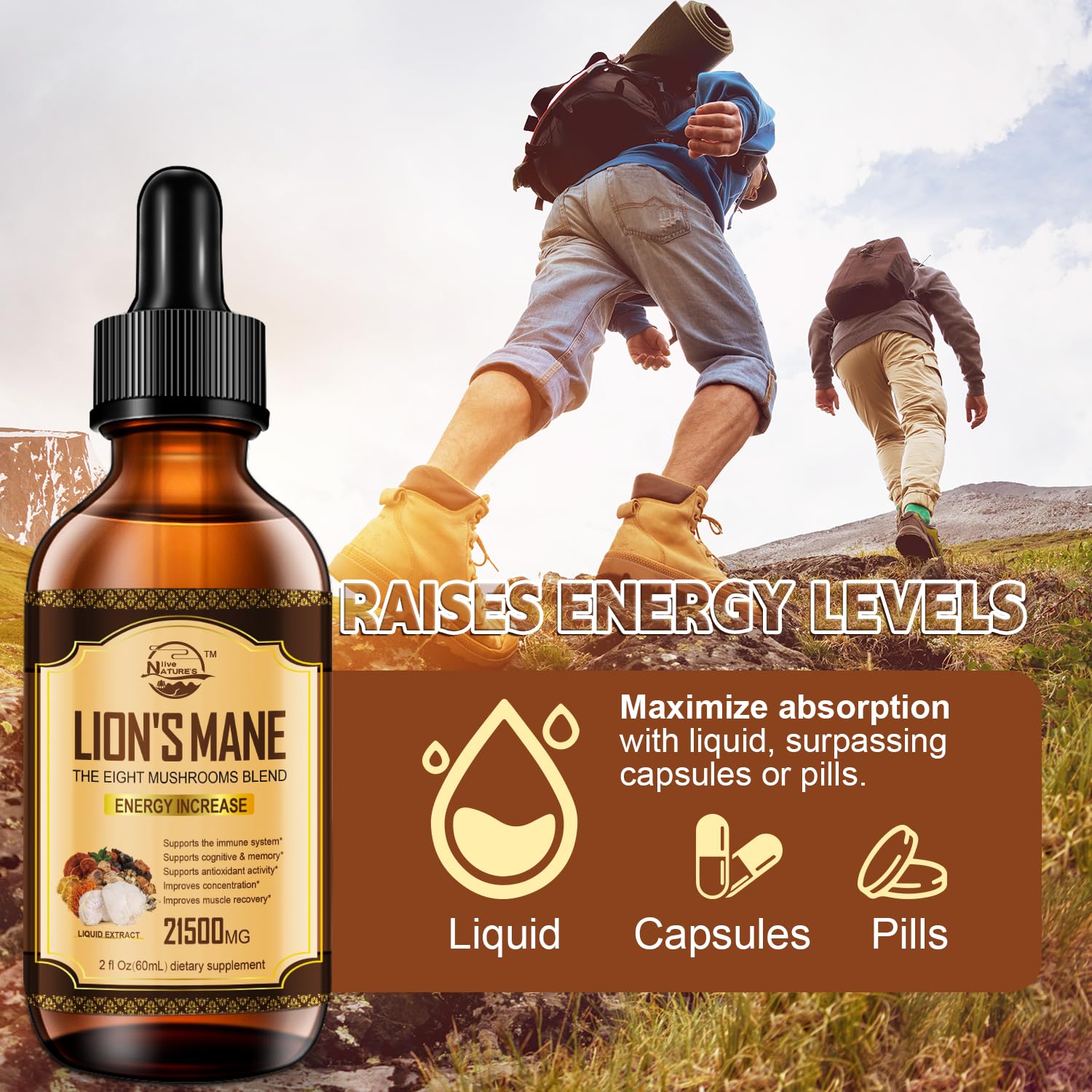 Chaga mushroom rich essence bottle hints at antioxidant rich profile