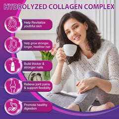 Nature's Live collagen ingredients with biotin and vitamin C for hair, skin & nails