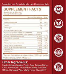 Nature's Live Magnesium Gummies jar label close-up showing 400 mg glycinate and 200 mg threonate