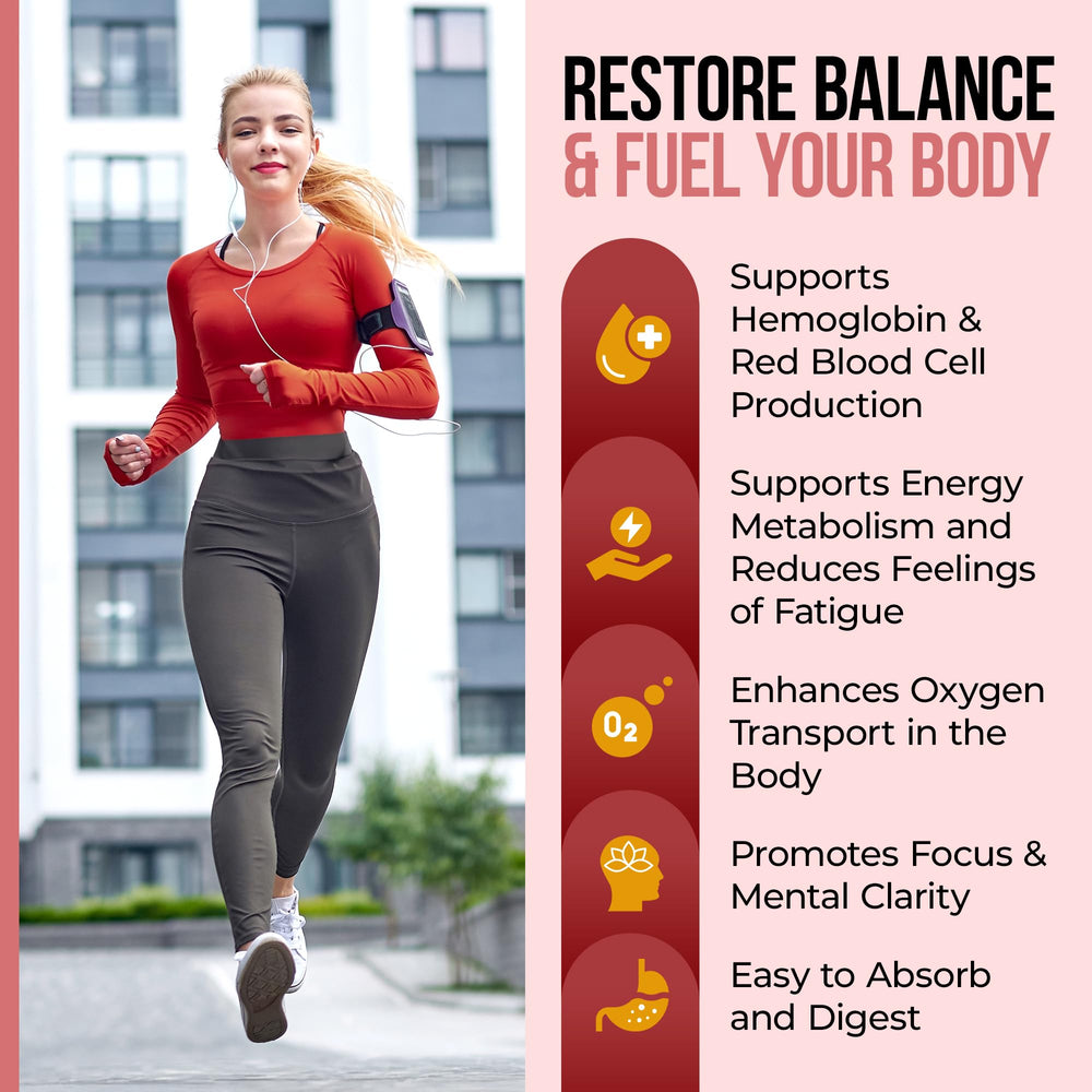 Nature's Nectar Blood Builder capsules with a glass of water for daily intake