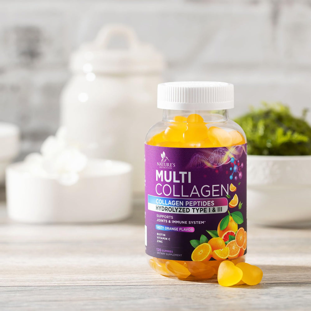 Nature's Nutrition 120 gummies jar ready for daily routine
