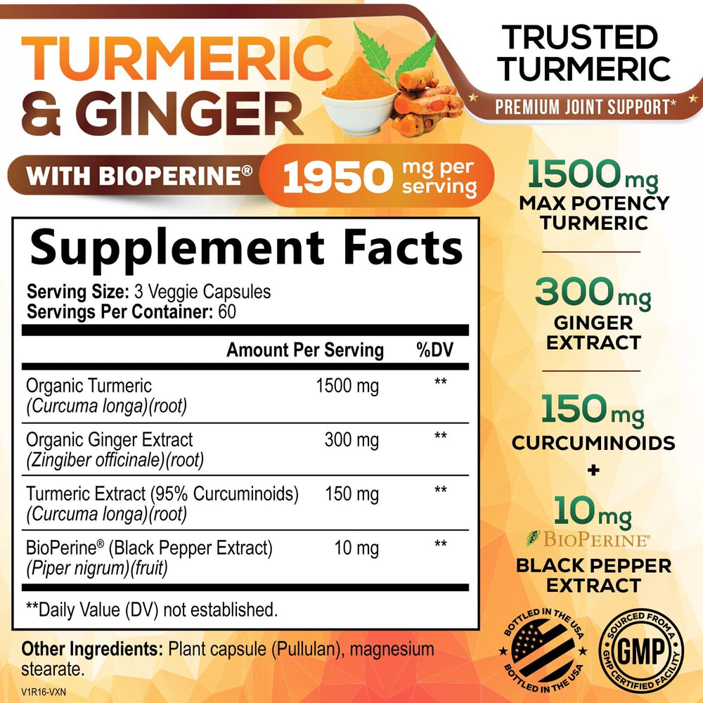 Nature's Nutrition capsules with 95% curcuminoids highlight potent antioxidant support