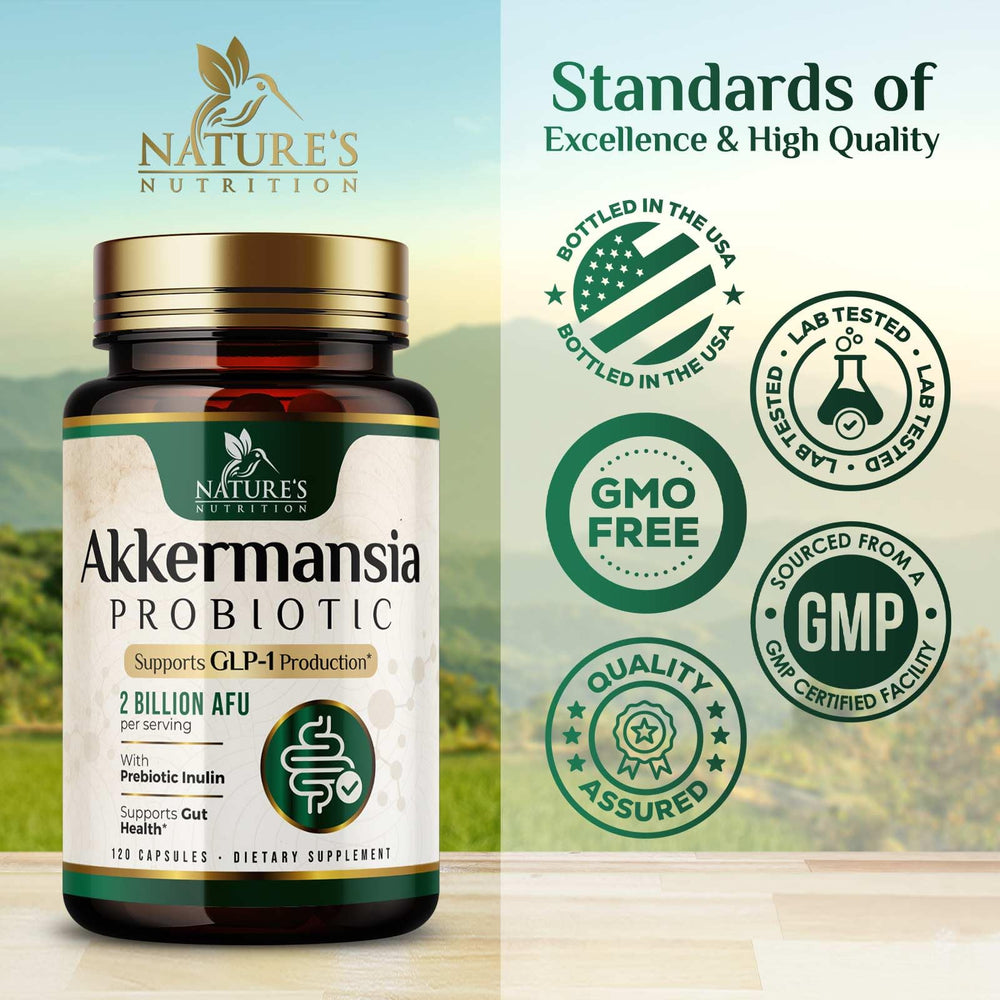 Nature's Nutrition Akkermansia Probiotic 2B AFU box packaging ready for use