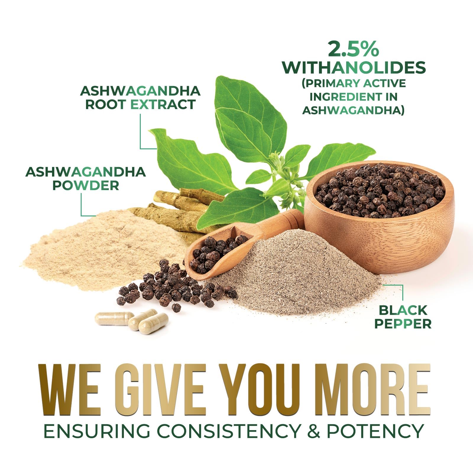 Vegan gluten-free Nature's Nutrition Ashwagandha packaging