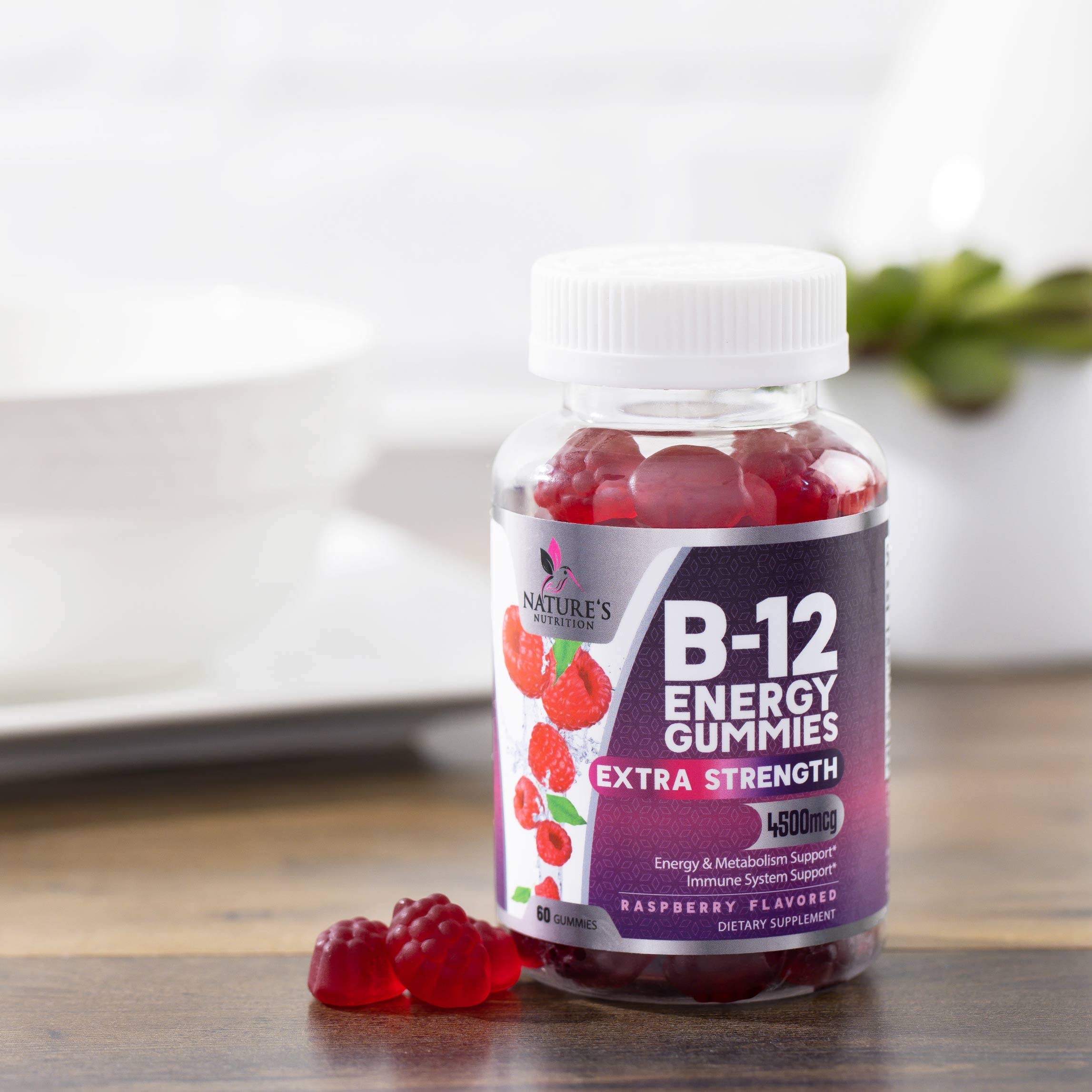 Packaging detail highlights purity and tested quality for Nature's Nutrition Gummies
