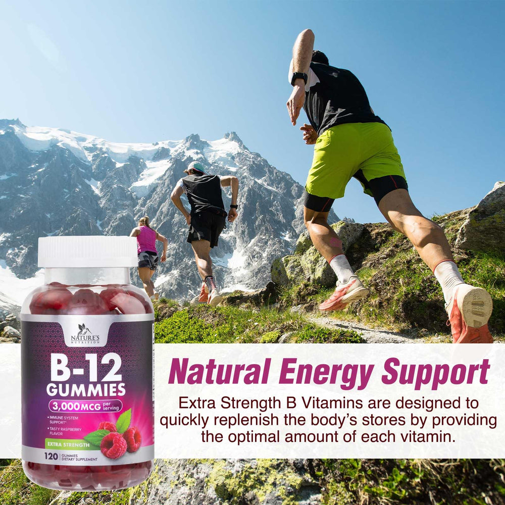 Adults using Nature's Nutrition B12 Gummies in daily routine