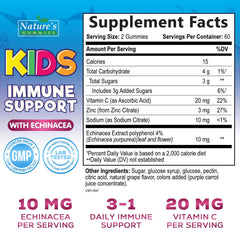 Nature's Nutrition berry flavored kids gummies closeup showing chewable texture