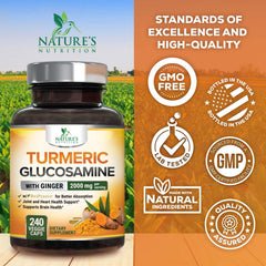 Nature's Nutrition bottle focusing on BioPerine for enhanced absorption.