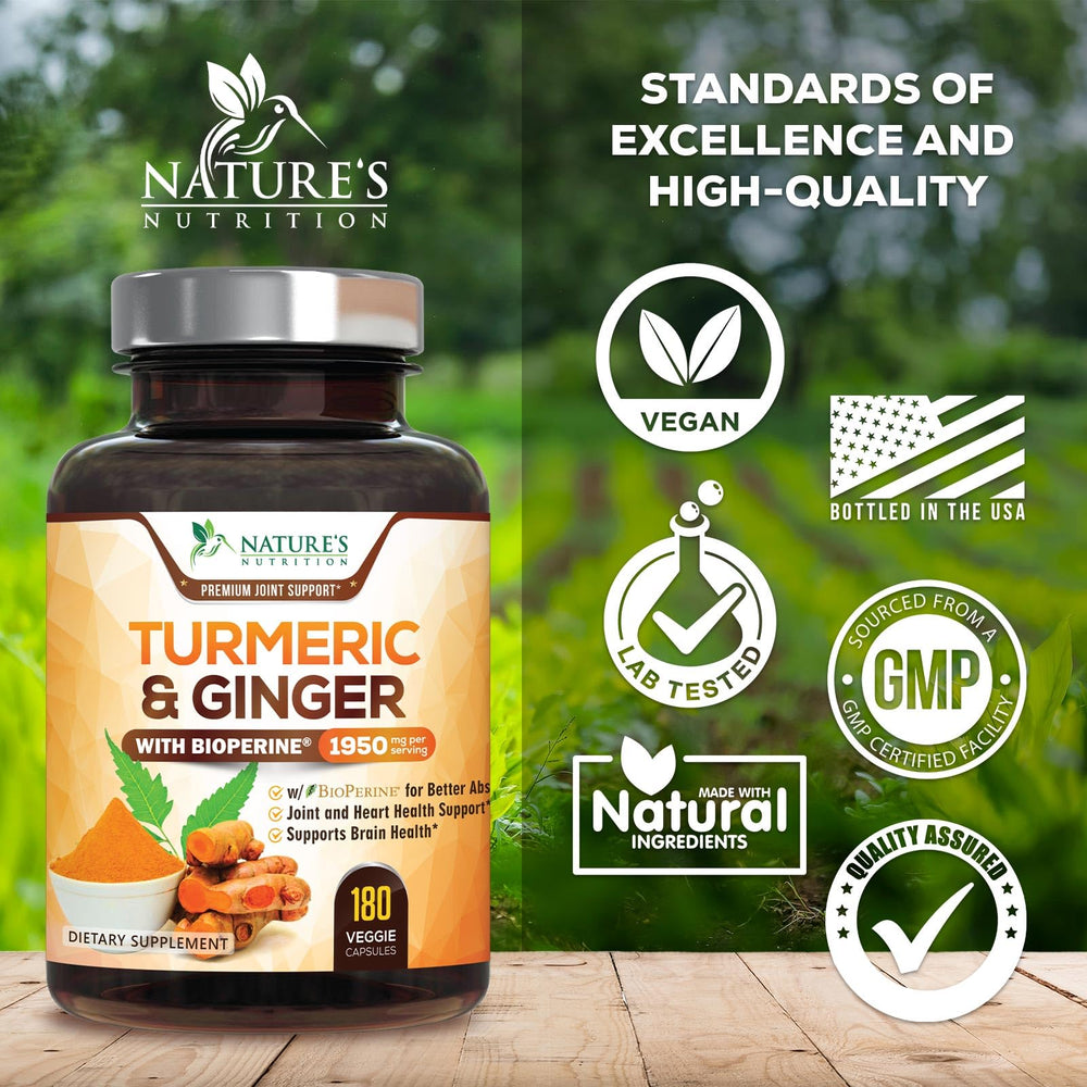Nature's Nutrition BioPerine black pepper extract enhances absorption in capsules