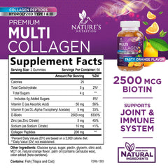 Nature's Nutrition biotin 2500mcg label on pack signals beauty supplement