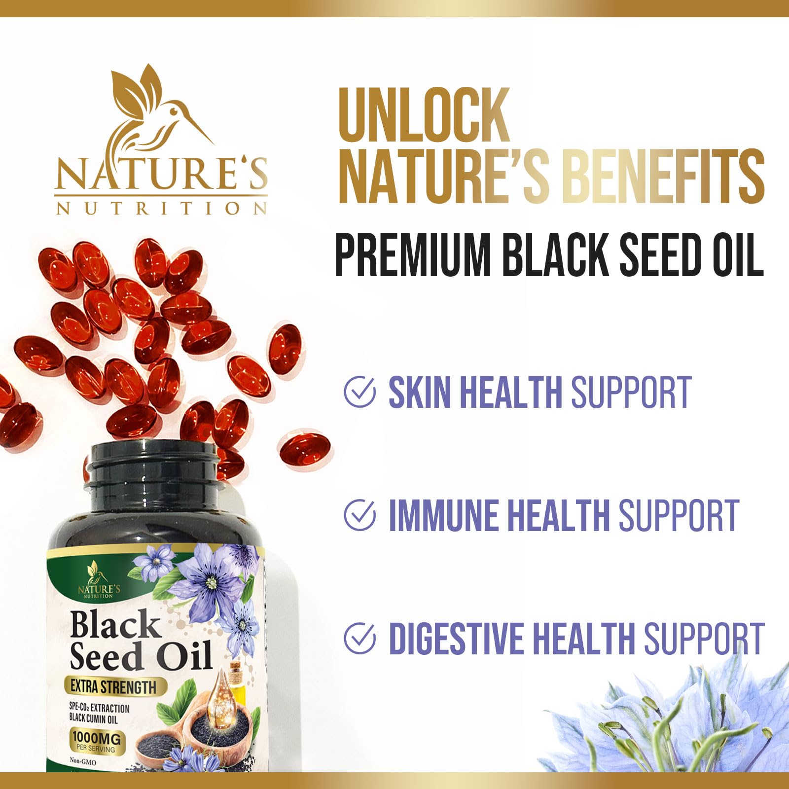 Nature's Nutrition bottle in hand, simple daily supplement routine