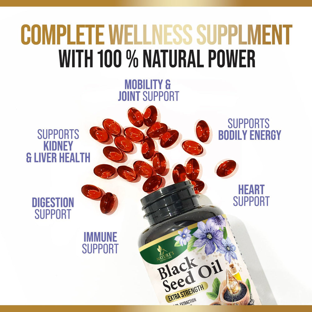 Nature's Nutrition box with softgels, vegan-friendly and non-GMO