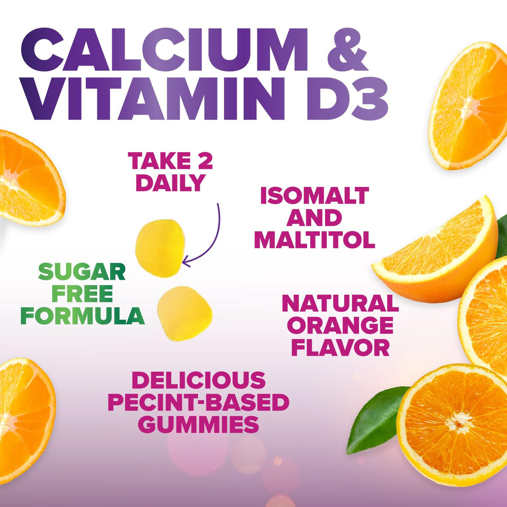 Nature's Nutrition Calcium Gummies close-up of soft chews, easy daily use and gentle digestion.