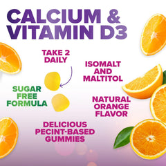 Nature's Nutrition Calcium Gummies close-up of soft chews, easy daily use and gentle digestion.
