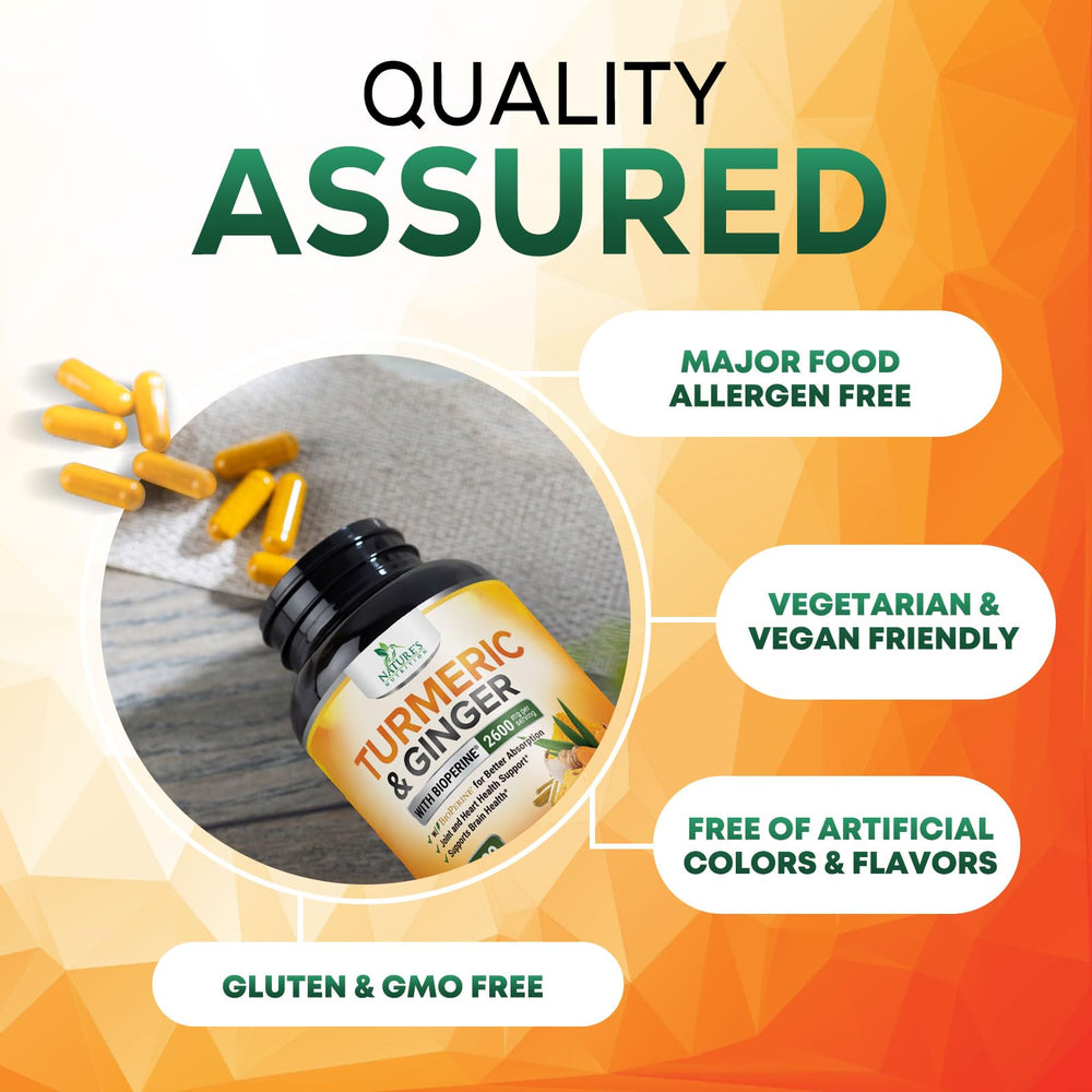 Nature's Nutrition capsule and bottle scene suggesting convenient 120 count supply.