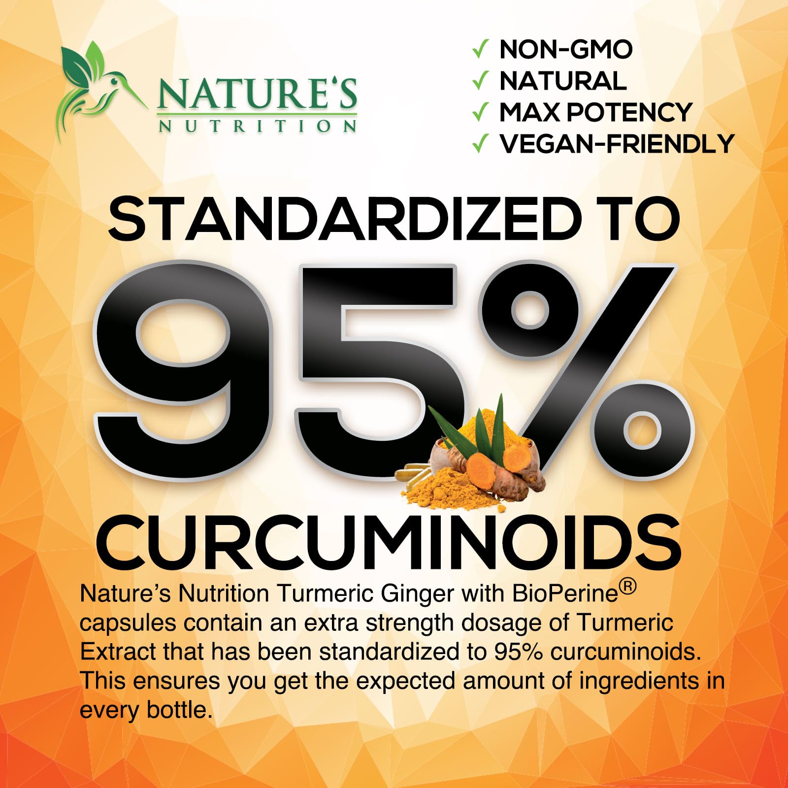 Nature's Nutrition capsules closeup displaying smooth texture for everyday intake.