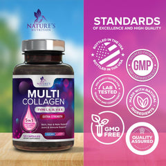 Nature's Nutrition capsules pour showing easy daily intake.