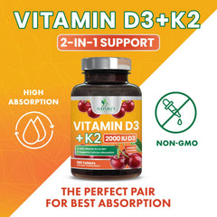 Nature's Nutrition chewable D3 K2 flavor gummy with pleasant taste.
