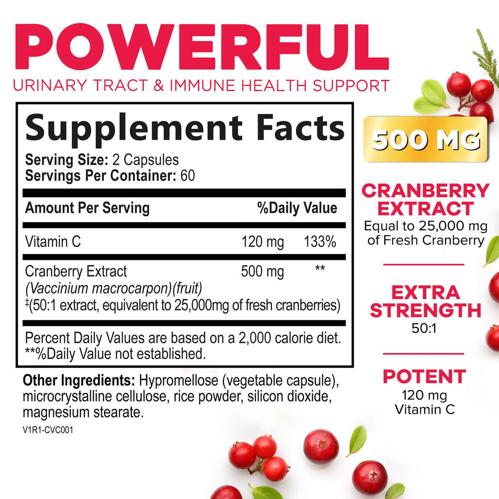 Close-up of capsules from Nature's Nutrition cranberry pills for easy daily supplementation