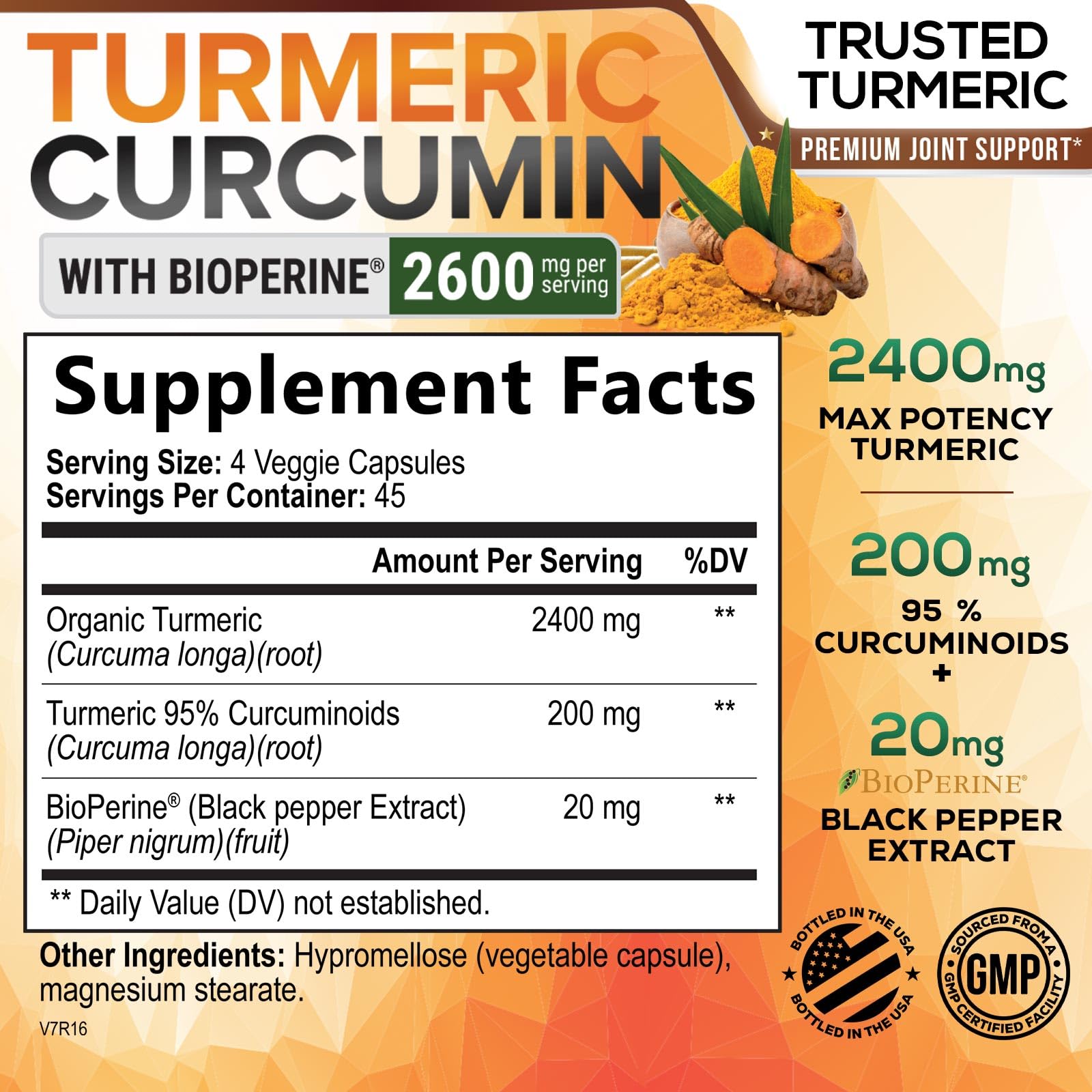 Nature's Nutrition 95% curcuminoids capsules highlight reliable antioxidant support