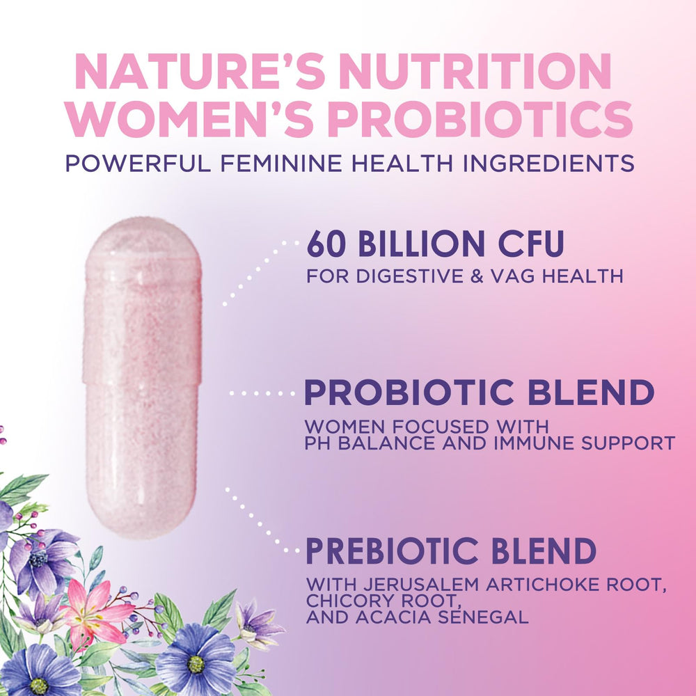 Nature's Nutrition daily-use capsules arranged for easy routine.